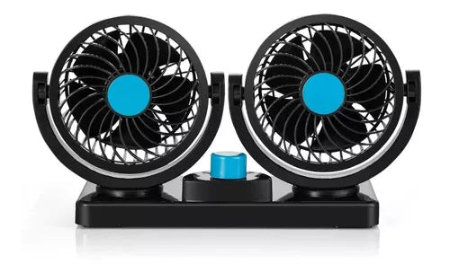 Ventilador Auto Doble Para Auto 12v 360°